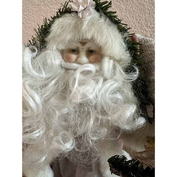 Authentic Brinns 1991 Pink Victorian Santa Fugurine 15" Tall English Pink Robe - Picture 3 of 7